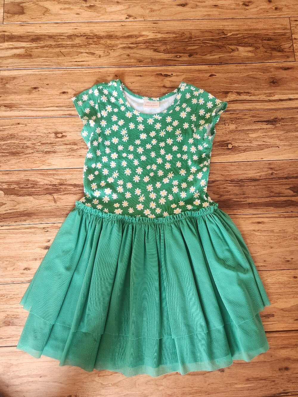 Hanna Andersson girl's short-sleeve tulle-skirted dress, 6-7T